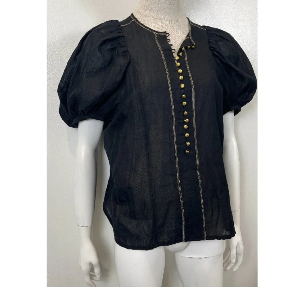 NATIVE VILLAGE BOHO BLOUSE M - Picture 2 of 8